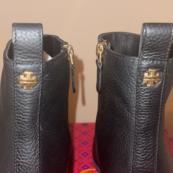 Tory Burch Black Wedge Booties size 11 - Picture 4 of 14